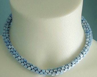 Natural stones necklaces assorted colors - Kumihimo beads cord techniques braiding.