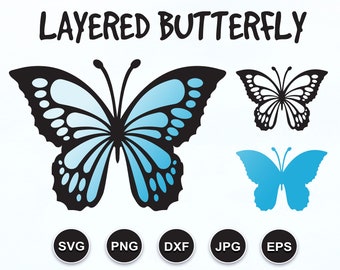 Free Free 280 2 Layered Butterfly Svg SVG PNG EPS DXF File