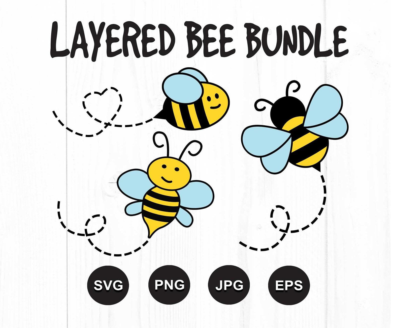 Download Bee SVG Bee Svg File Bee Svg Bundle Layered Bee Svg | Etsy