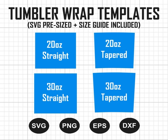 Tumbler Template Svg, 20oz Tumbler Template Straight Tapered Wrap, 30oz Tumbler Wrap Template Straight Tapered, Sublimation Template Svg,Png