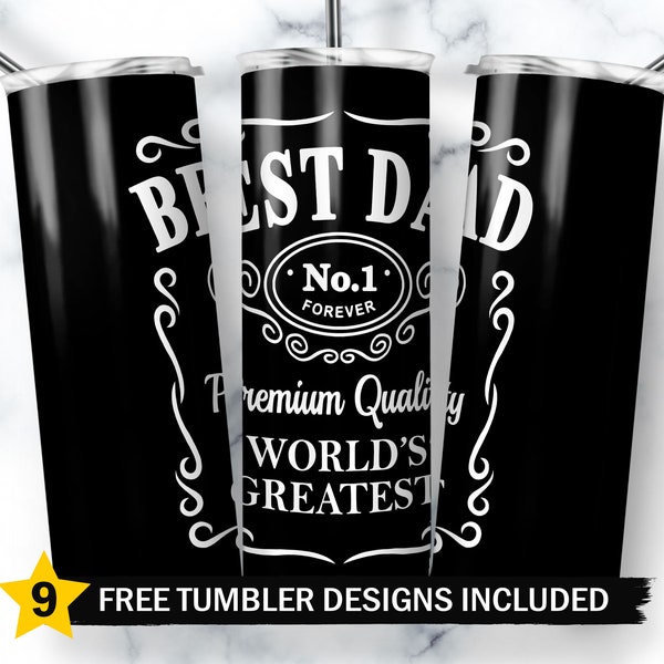 Fathers Day Tumbler Wrap, Dad Tumbler Designs, Best Dad 20oz Skinny Tumbler Wrap Png, Funny Dad Sublimation Designs Png, Digital, Png