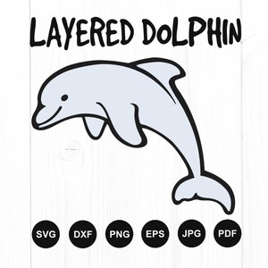 Delphin Datei, Dolphin Datei für Cricut, Delphin Silhouette, Delphin Clipart, Delphin Vektor, Dxf, Pdf, Png