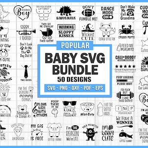 Baby SVG-bundel, babyshower SVG, pasgeboren SVG-bundel, baby citaat bundel, schattige baby gezegde svg, grappige baby svg, babyjongen meisje Svg, png