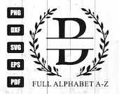 Font Monogram Svg Bundle, Split Monogram Letters Svg, Family Monogram Svg, Monogram Font Alphabet, Monogram Svg Files, Cut File For Cricut