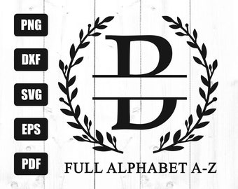 Font Monogram Svg Bundle, Split Monogram Letters Svg, Family Monogram Svg, Monogram Font Alphabet, Monogram Svg Files, Cut File For Cricut