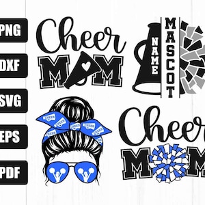 Cheer Mom Svg Bundle, Cheer Life Svg, Cheerleader Svg Files, Cheerleader Mom Designs, Mom Life Svg, Cut File For Cricut, Silhouette, Png,Dxf