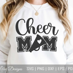 Cheer Mom Svg, Cheer Life Svg, Cheerleader Svg Files, Cheerleader Mom Designs, Mom Life Svg, Cut File For Cricut, Silhouette, Png, Dxf