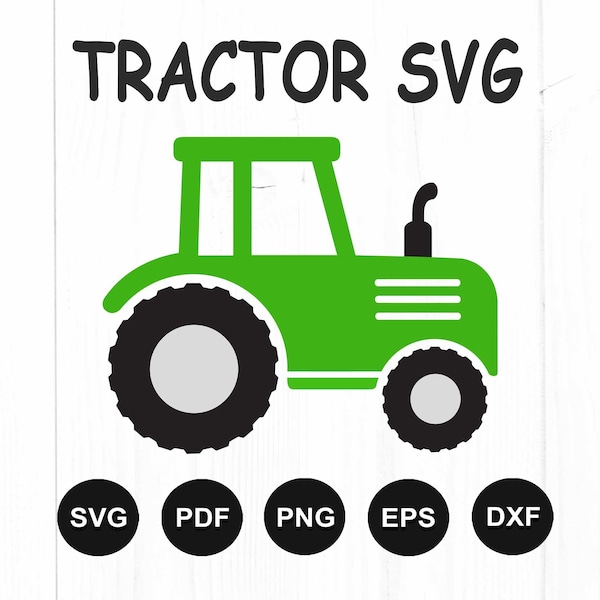 Tractor Svg, Tractor Svg Files, Truck Svg, Kids Svg, Birthday Svg, Farm Svg, Farm Clipart, Cut Files For Cricut, Silhouette Cut Files, Png