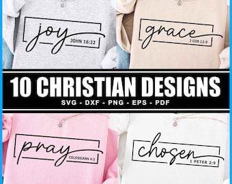 Christliches SVG-Bundle, Oster-Svg, Jesus-Svg, Glaube-Svg, Religiöses SVG, Schrift-Svg, Bibel-Vers-Svg, Bibel-Zitate-Svg-Png, Schnittdatei Cricut
