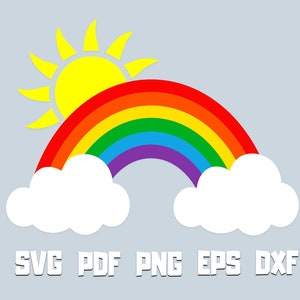 Rainbow Svg, Rainbow Clipart, Rainbow Svg Cut File For Cricut, Rainbow Clip Art, Kids Rainbow Svg, Boho Rainbow Svg, Rainbow Silhouette Svg