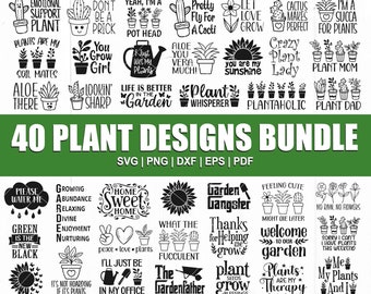 Plant Svg Bundle, Garden Svg Bundle, Plant Lover Svg, Plant Mom Svg, Plant Quote Svg, Houseplant Svg, Funny Plant Quote Svg, Gardening Quote