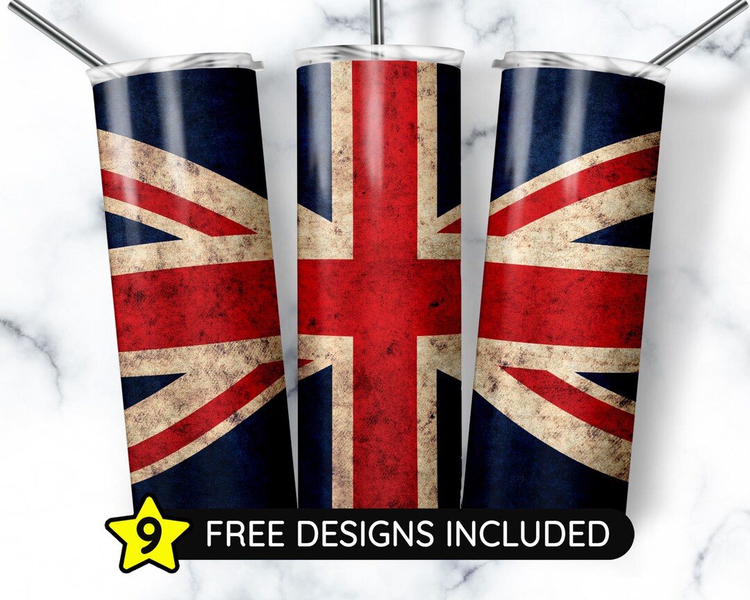 British Flag Tumbler Designs Britain Flag Tumbler Wrap 20oz Etsy