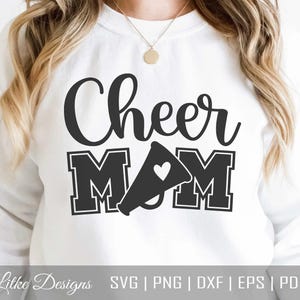 Cheer Mom Svg, Cheer Life Svg, Cheerleader Svg Files, Cheerleader Mom Designs, Mom Life Svg, Cut File For Cricut, Silhouette, Png, Dxf