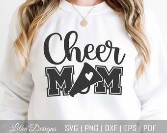 Cheer Mom Svg, Cheer Life Svg, Cheerleader Svg-bestanden, Cheerleader Mom ontwerpen, Mom Life Svg, gesneden bestand voor Cricut, silhouet, png, dxf