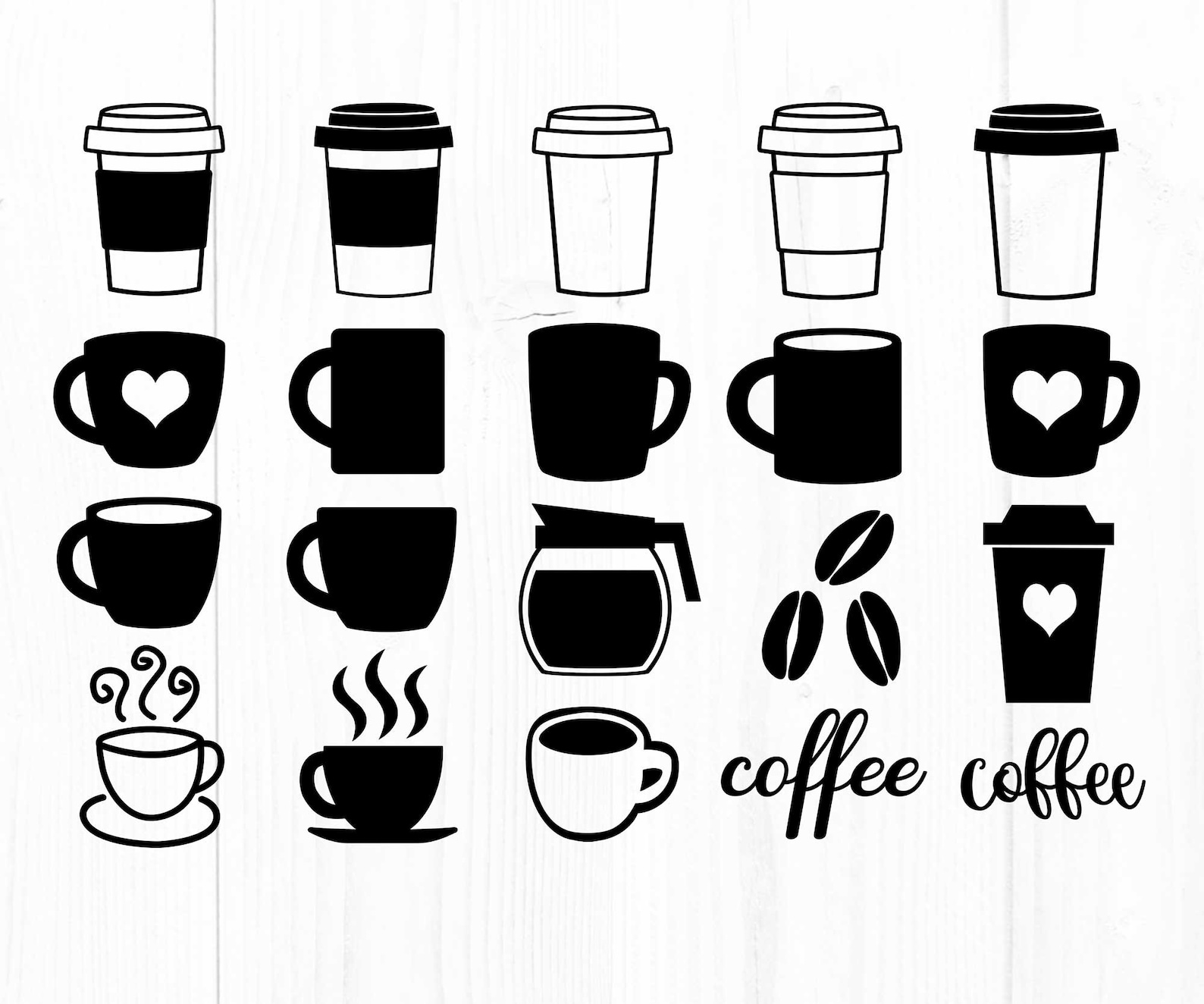 Coffee Svg Bundle Coffee Svg Mug Svg Bundle Funny Coffee Etsy