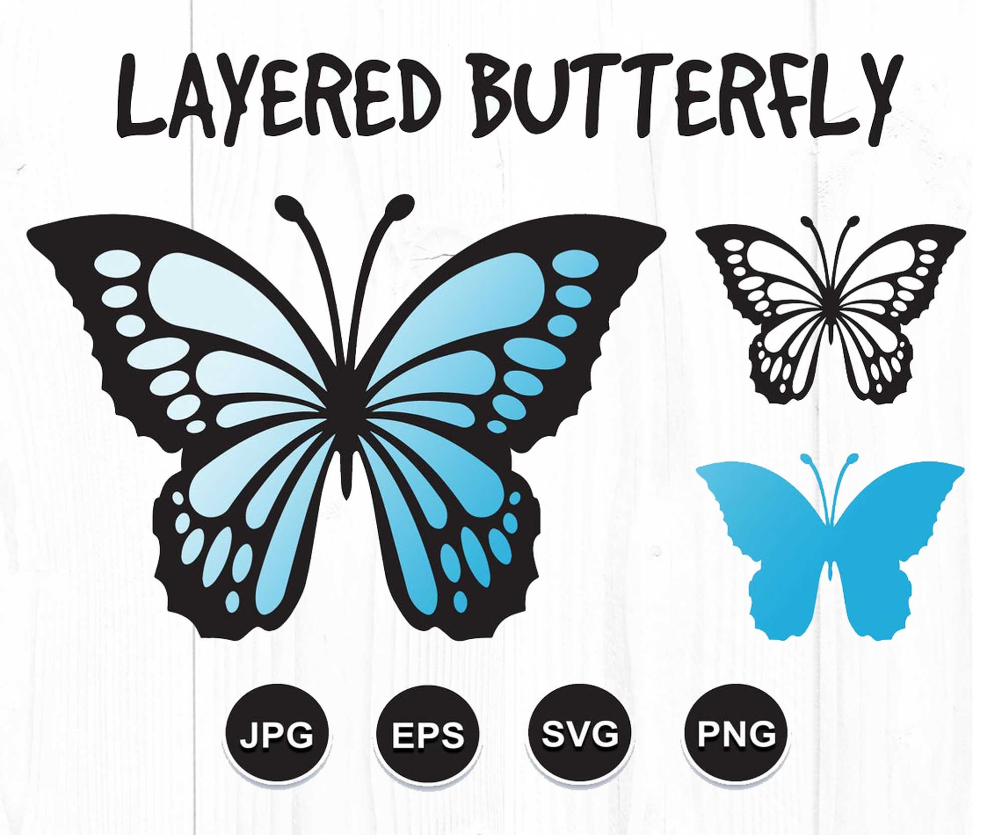 Download Butterfly Svg Butterfly Svg File Layered Butterfly Svg Etsy