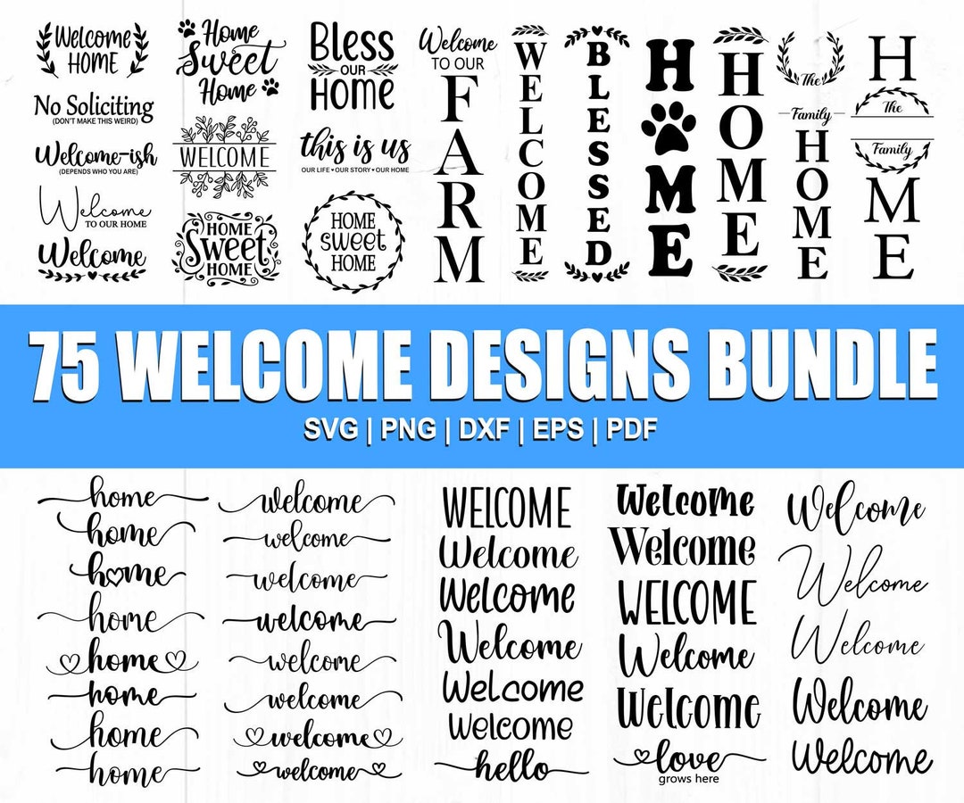 Welcome Sign Svg, Welcome Svg Bundle, Farmhouse Sign Svg, Porch Sign ...