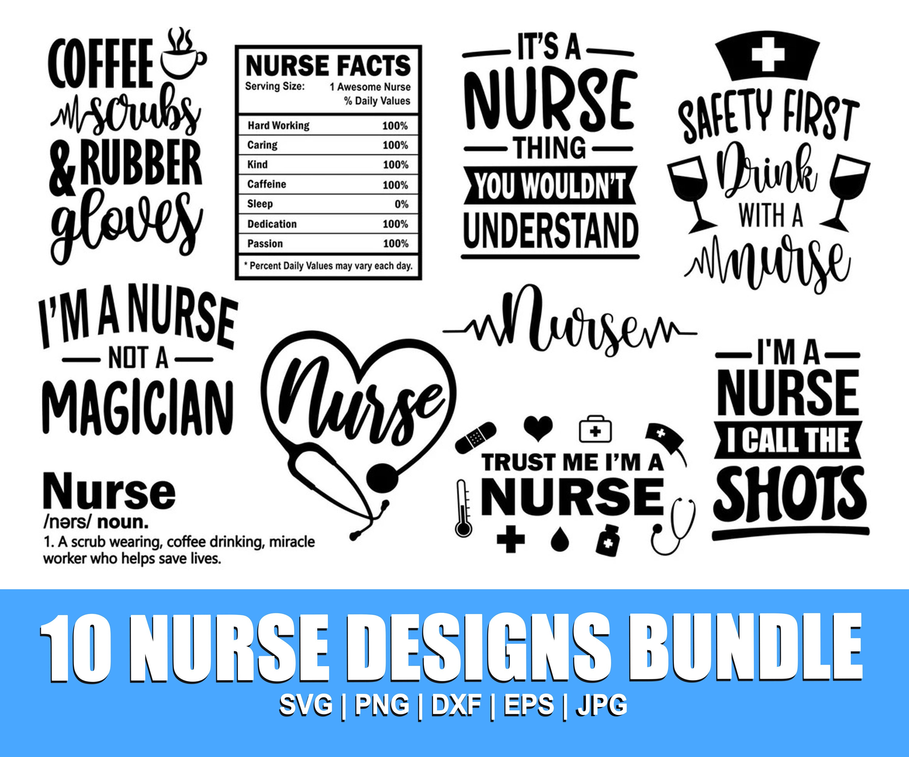 Nurse Svg Bundle, Nurse Quotes, Nurse Saying, Nurse Clipart, Nurse Life, Doctor Svg, Nurse Svg File for Cricut, Nurse Cut File, Nurse Mom