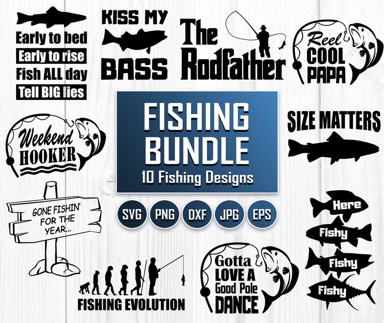 Download Fishing Svg Designs Bundle Funny Fishing Svg Bundle | Etsy