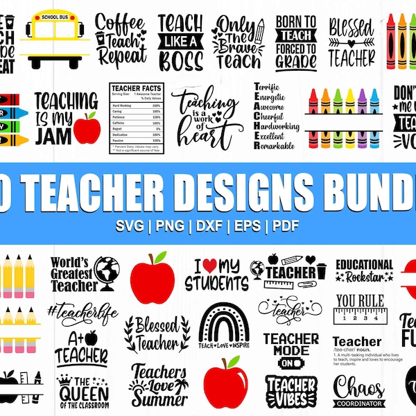 Teacher Svg, School Svg, Teacher Svg Bundle, Teacher Quote Svg, Teacher Life Svg, Back to School Svg, Teacher Appreciation Svg, Teaching Svg