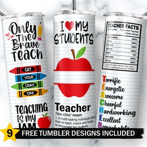 Teacher Tumbler Designs, Teacher Tumbler Wrap, Teacher Appreciation 20oz Skinny Tumbler Wrap Png, Teacher Life Sublimation Designs Png, Png