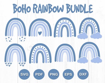 ボヘミアン レインボー SVG、ボヘミアン レインボー SVG バンドル、レインボー SVG、パステル レインボー SVG、ボヘミアン ベビー レインボー SVG、レインボー クリップアート、レインボー シルエット