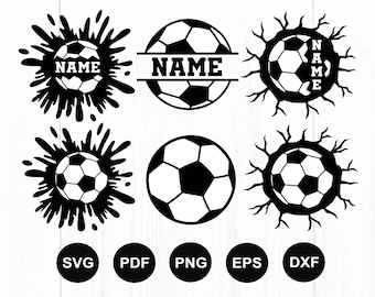 Soccer Svg Bundle, Soccer Ball Monogram Svg, Soccer Designs, Soccer Team Svg, Soccer Ball Svg, Cut File For Cricut, Silhouette, Png, Dxf