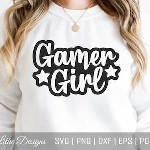Gamer Girl Svg, Funny Gamer Svg, Gamer Svg, Svg De Jeu, Jeux Vidéo Svg, Gamer Citation Svg, Fichiers Svg Gamer, Gamer Dictons Svg, Silhouette