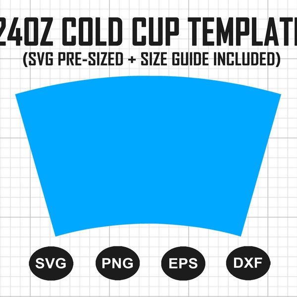 No Hole Cold Cup Svg, 24oz Cold Cup Template Svg, No Hole Cold Cup Wrap Svg, Cold Cup Wrap Template, 24oz Full Wrap Template, Png, Dxf