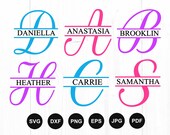 Font Monogram Svg Bundle, Split Monogram Alphabet Svg, Split Monogram Font Svg, Split Monogram Letters Svg, Cut File For Cricut, Png, Dxf