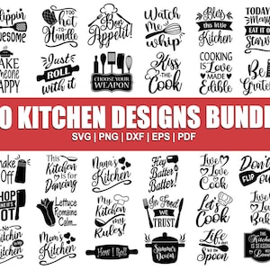 Pacote Svg de Cozinha, Arquivo de Corte de Cozinha, Assado Svg, Cozinha Svg, Potholder Svg, Citações de Cozinha Svg, Tábua de Corte Laser Png, Arquivo de Corte Cricut