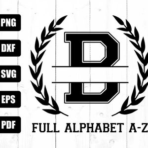 Schriftart-Monogramm-Svg, College-Uni-Uni-Schrift Monogramm-Buchstaben-Svg, Fußball Fußball Baseball Split Schriftart-Monogramm-Buchstaben-Svg, geschnitten Datei