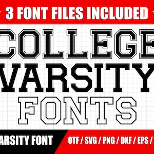 Varsity Font, College Font, Jersey Font, Varsity Letters, Varsity Font File, Baseball Font, Sports Font, Cricut, Silhouette, Svg, Png, Otf