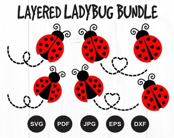 Ladybug SVG | Ladybug Bundle SVG Files | Ladybug SVG Layered | Ladybug Files for Cricut | Ladybug Clipart | Lady Bug Svg