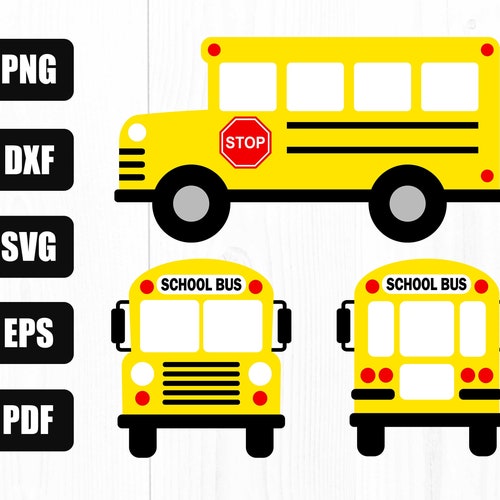 School Bus Cut File for Silhouette and Cricut School Bus Svg - Etsy