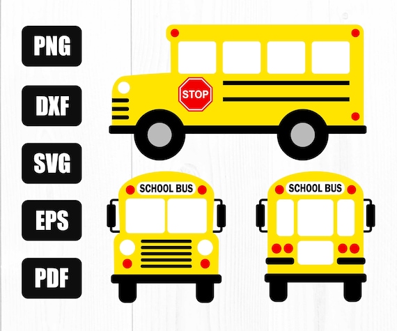 School Bus Svg, Bus Driver Svg Files, Back To School Svg, Layered School Bus Svg, Teacher Svg, Cut Files For Cricut, Silhouette, Png, Dxf