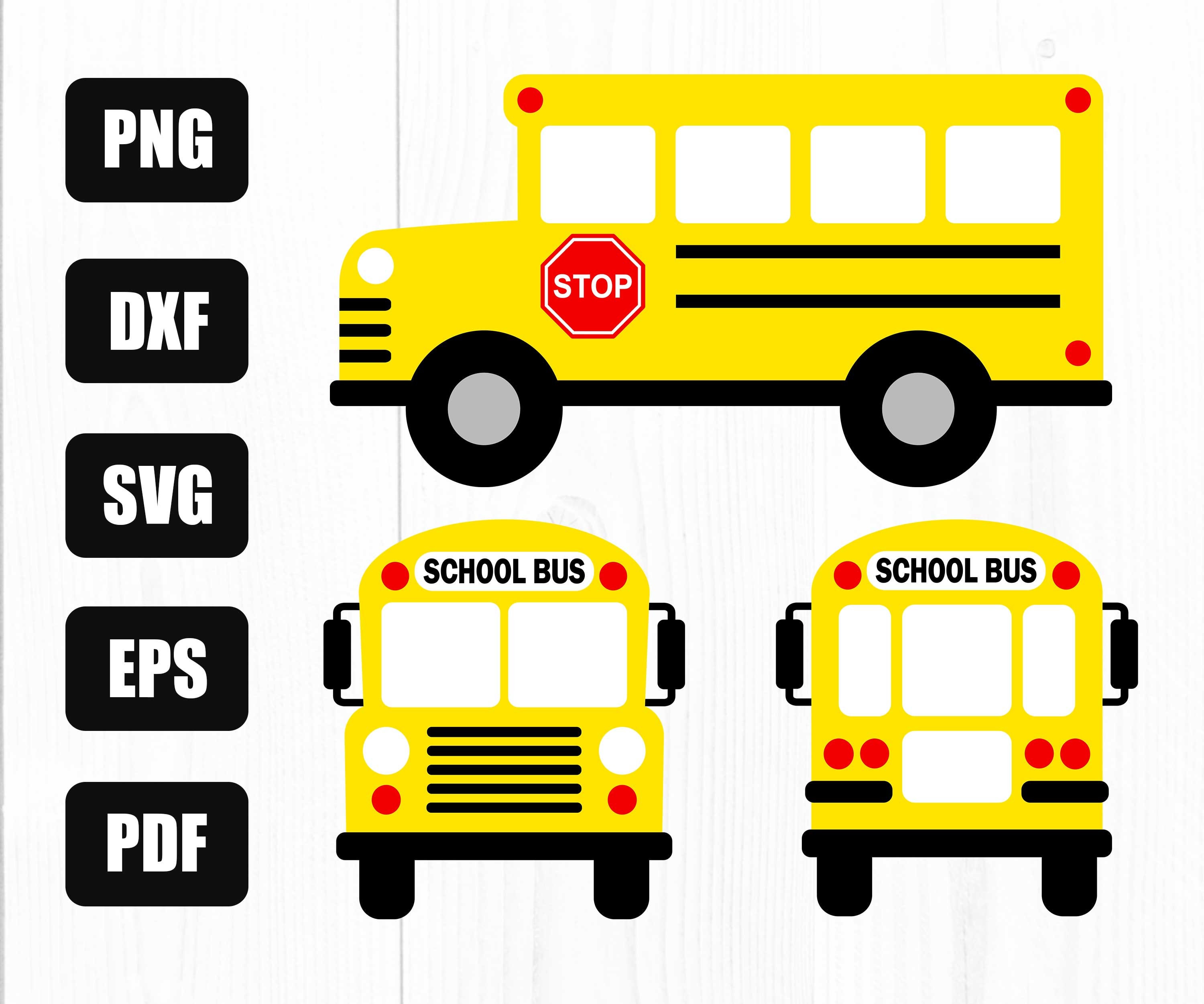 School Bus Svg, Bus Driver Svg Files, Back To School Svg, Layered School Bus Svg, Teacher Svg, Cut Files For Cricut, Silhouette, Png, Dxf