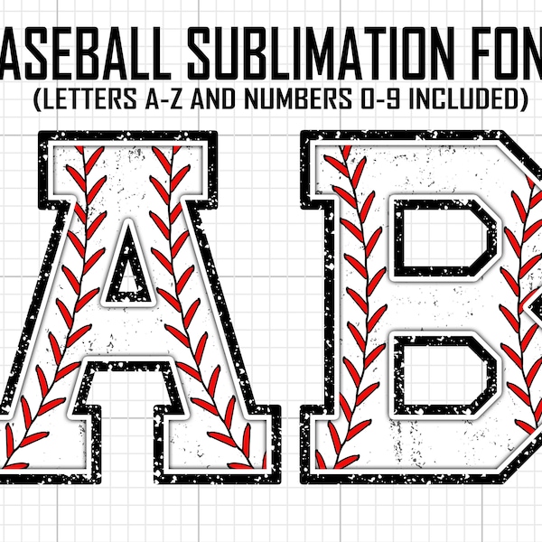 Baseball Font Png, Baseball Png, Baseball Mom Png, College Alphabet, Varsity Letters Png, Baseball Chenille Png, Baseball Sublimation, Png