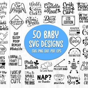 Baby SVG Bundle | Baby Shower SVG | Newborn SVG Bundle | Baby Quote Bundle | Cute Baby Sayings svg | Funny Baby svg | Baby Cut Files