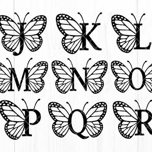 Butterfly Monogram Svg, Butterfly Svg, Butterfly Svg Bundle, Butterfly ...
