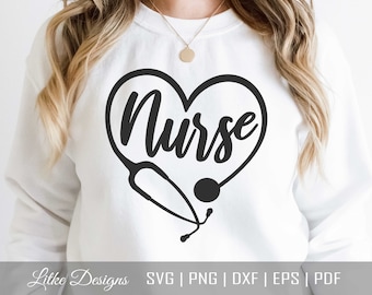 Nurse Svg | Nurse Clipart | Nurse Life Svg | Heart Stethoscope Svg | Nursing Svg | Nurse Svg File for Cricut | Nurse Cut File | Nurse Mom