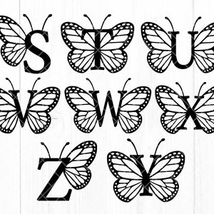 Butterfly Monogram Svg, Butterfly Svg, Butterfly Svg Bundle, Butterfly ...