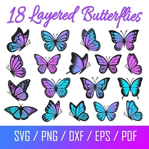 Butterfly SVG, Butterfly Bundle SVG Files, Butterfly SVG Layered, Butterfly Files for Cricut, Butterfly Clipart, Butterflies Svg, Silhouette