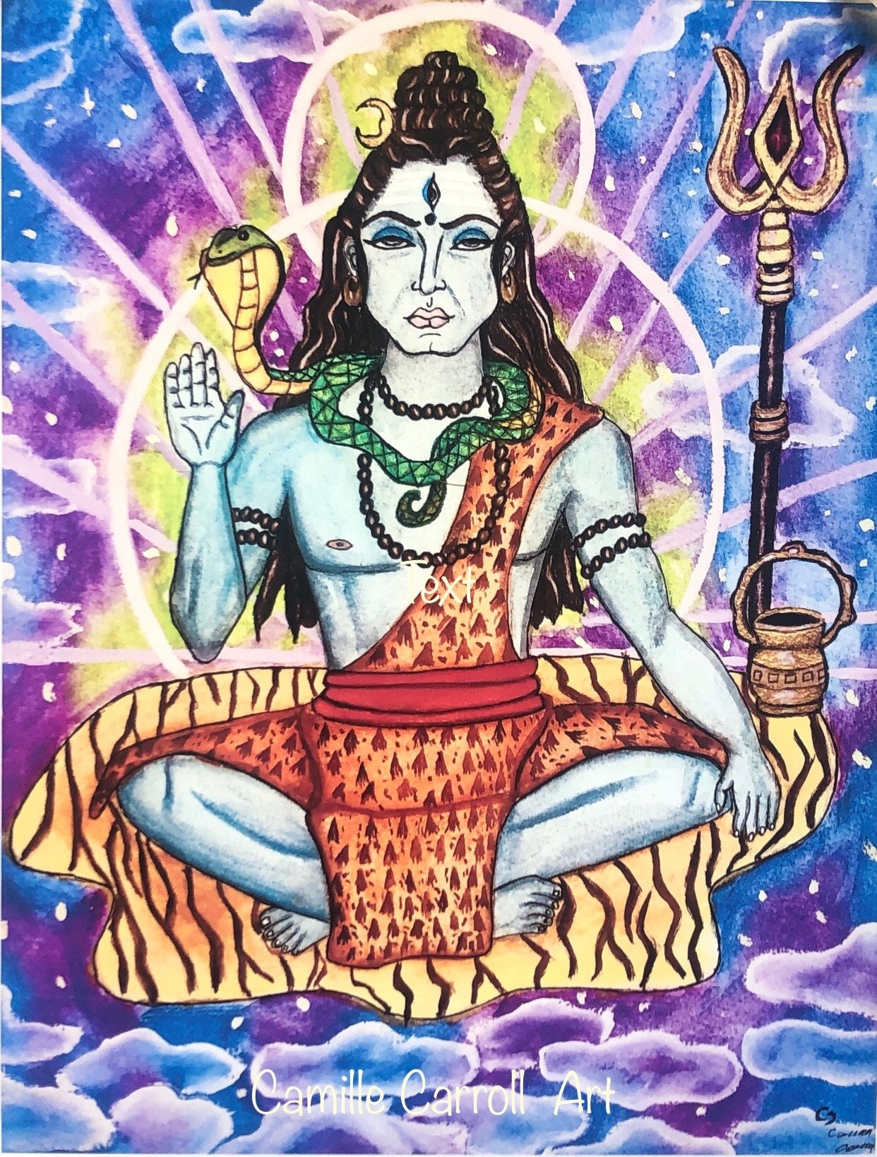 Shiva Prayer Candle Etsy