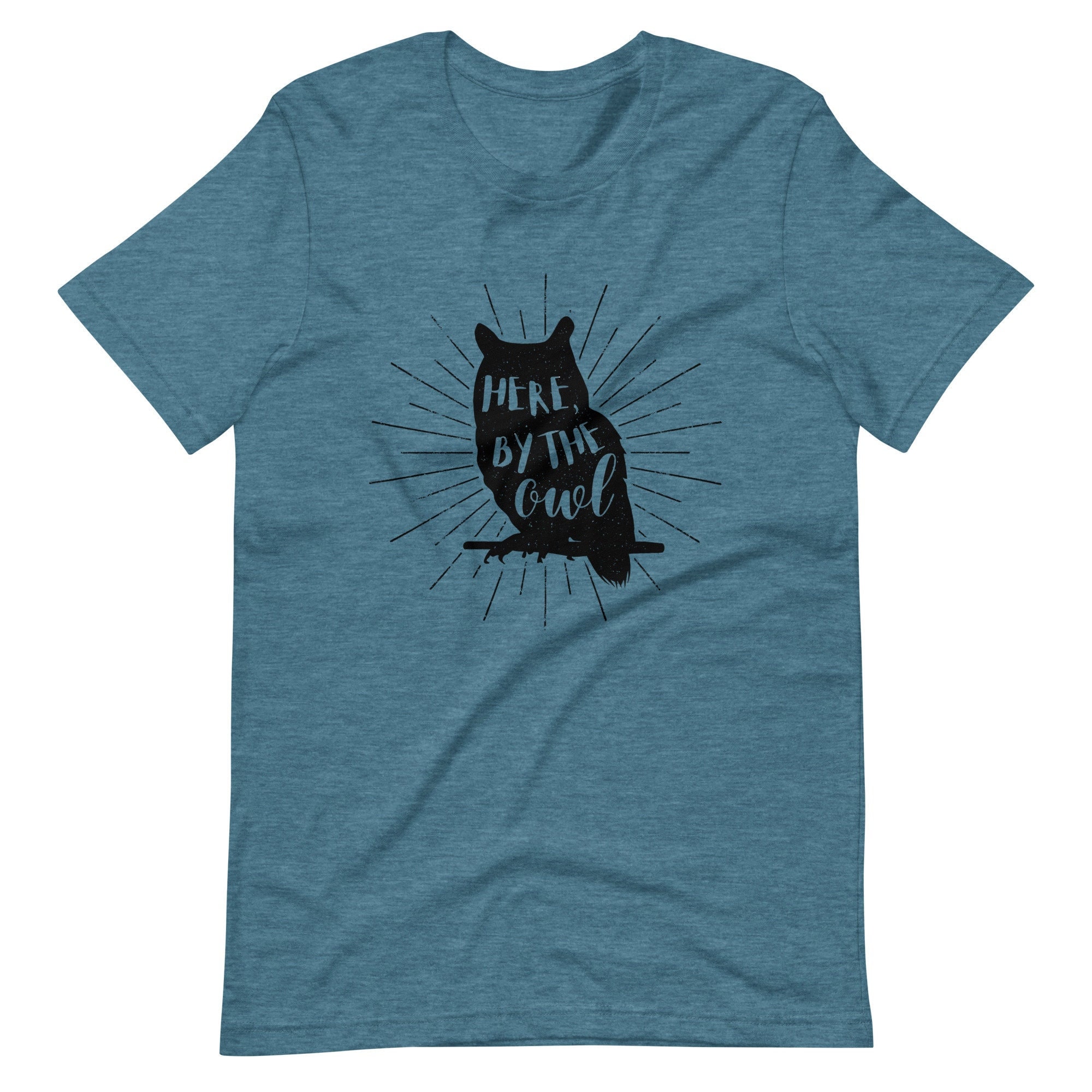 Here, by the owl" FFA Advisor/Ag Teacher t-shirt Unisex in black