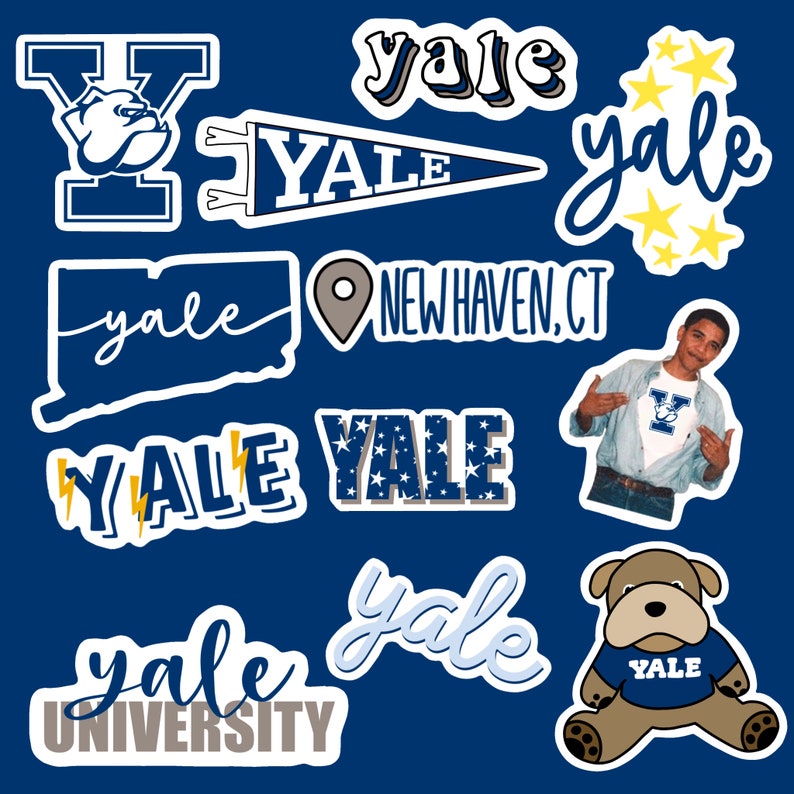 Yale University Sticker Pack Etsy