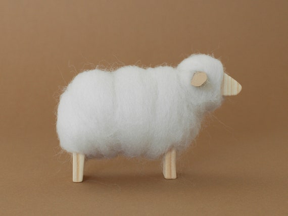 Wooden sheep sale with wool