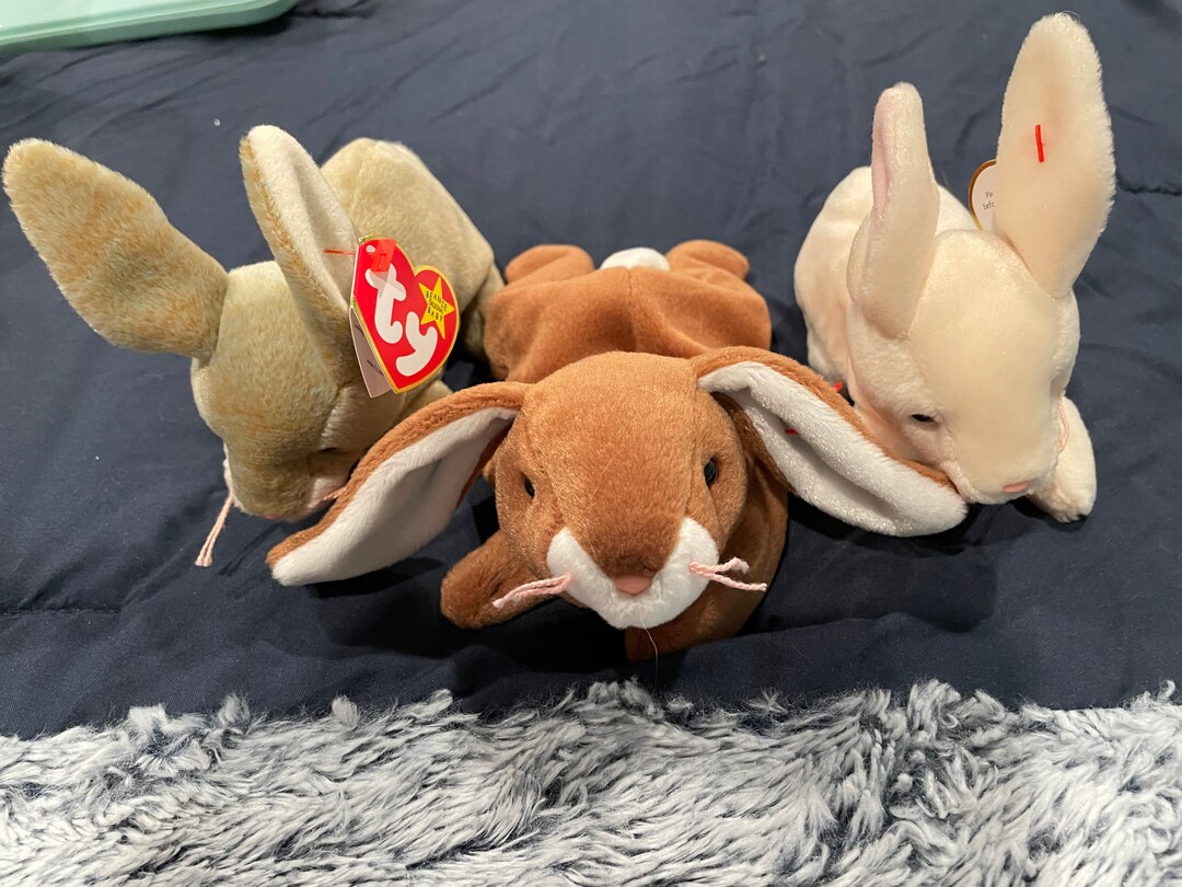 Rare & Retired Ty Beanie Babies Nibbler, Nibbly and Ears 90s Vintage