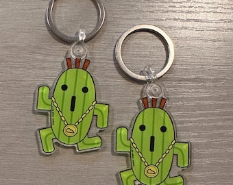 Mascot Cactuar Keychain | Charms Final Fantasy Video Game