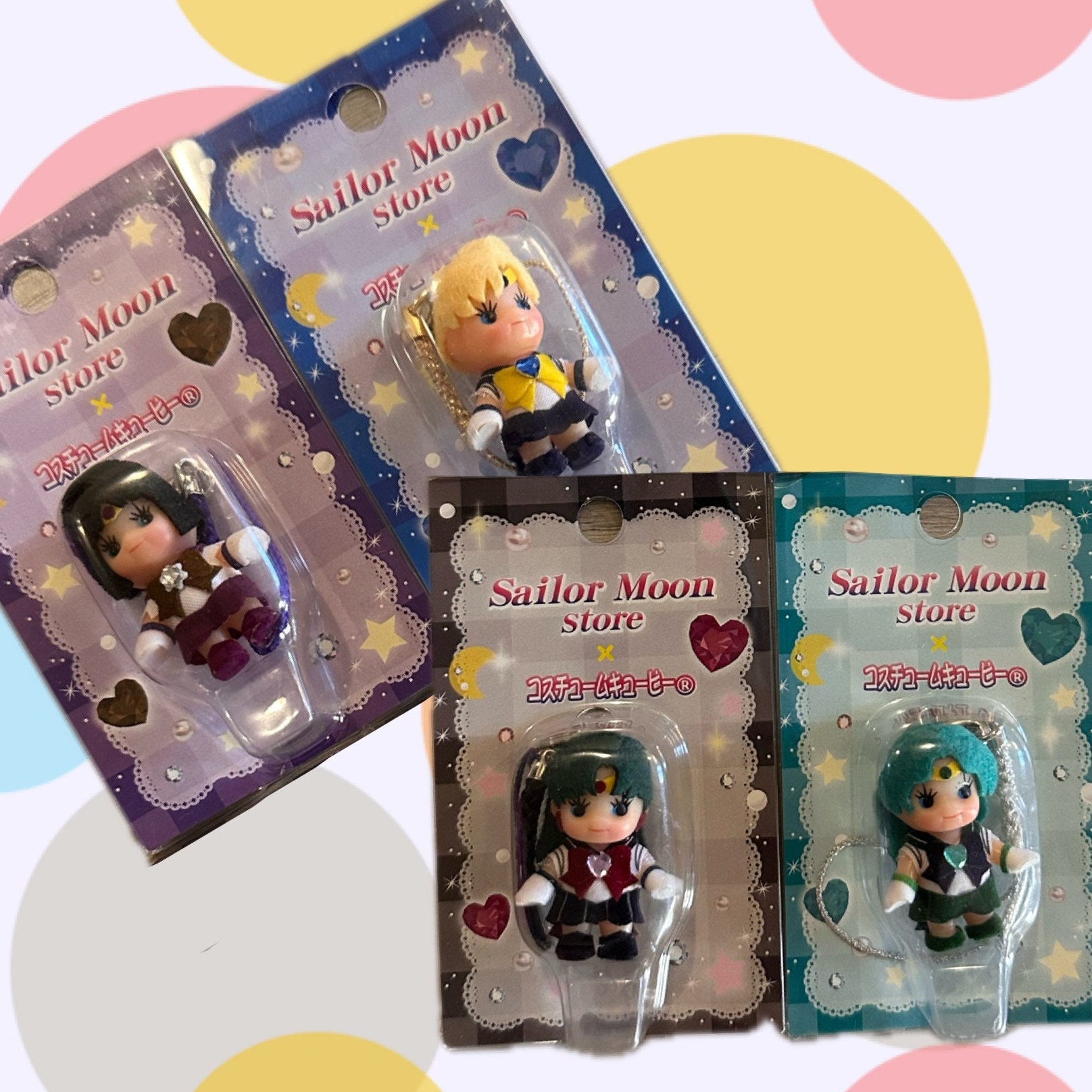 Sailor Moon Kawaii Keychain | Kewpie Four Cellphone Charm | Japan